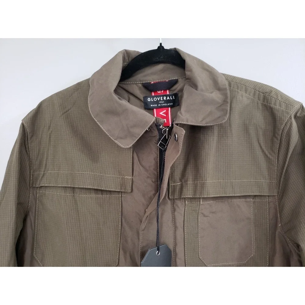 NEW Gloverall Fred Jacket Army Green Men's‎ Medium Utility Bomber Ripstop Chore